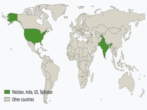 world map highlighted